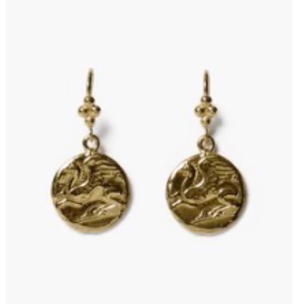 Chan Luu Pegasus Coin Earrings in Gold